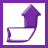  48  x 48 purple up gif icon image