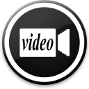 128 x 128 black video png icon image