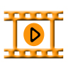 96  x 96 orange video jpg icon image