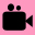  32 x 32 pink jpg video icon image