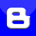 128 x 128 px blue blogger png icon image picture pic