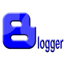 256 x 256 px blue blogger png icon image picture pic