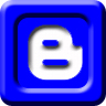 96 x 96 px blue blogger gif icon image picture pic