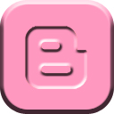 128 x 128 px pink blogger gif icon image picture pic