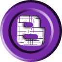 128 x 128 px purple blogger gif icon image picture pic
