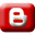  32 x 32 px red blogger gif icon image picture pic