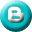  32 x 32 px teal blogger png icon image picture pic