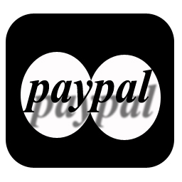 256 x 256 px black paypal png icon image picture pic