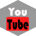 128 x 128 px gray youtube jpg icon image picture pic