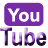  48 x 48 px purple youtube jpg icon image picture pic