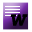  32 x 32 purple word png icon image